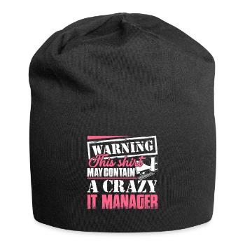 IT Manager IT Manager Warning - Jersey Beanie - black - Front