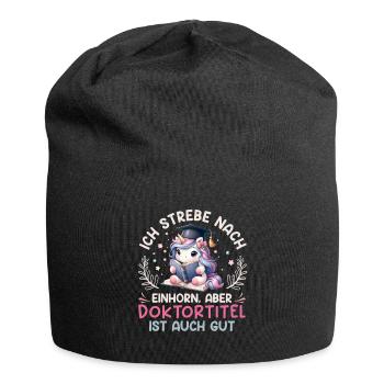 Ph.D ICH STREBE NACH EINHORN Lustiges - Jersey-Beanie - Schwarz - Vorne