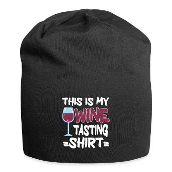 Wine Tasting Funny Wine Lover - Jersey Beanie - black - Front