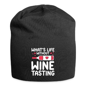 Wine Tasting Funny Wine Lover - Jersey-Beanie - Schwarz - Vorne