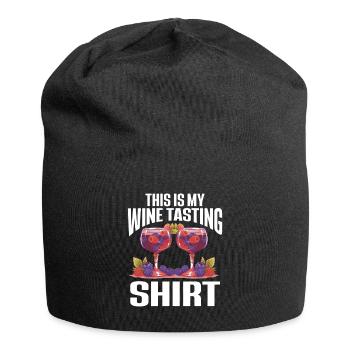 Wine Tasting Funny Wine Lover - Jersey-Beanie - Schwarz - Vorne