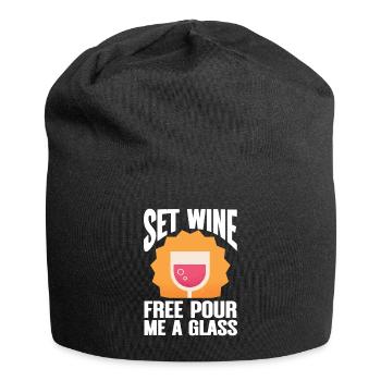 Wine Tasting Funny Wine Lover - Jersey Beanie - black - Front