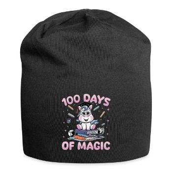 Cute Unicorn Rainbow 100 Days of School - Jersey-Beanie - Schwarz - Vorne