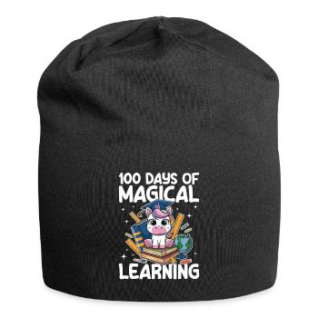 Cute Unicorn Rainbow 100 Days of School - Jersey-Beanie - Schwarz - Vorne
