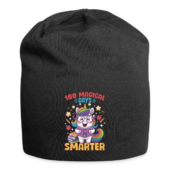 Cute Unicorn Rainbow 100 Days of School - Jersey-Beanie - Schwarz - Vorne