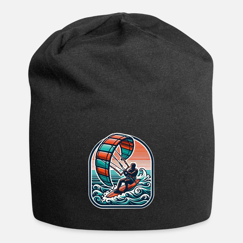 Kitesurf Kitesurfer Kiteboard - Bonnet en jersey - noir