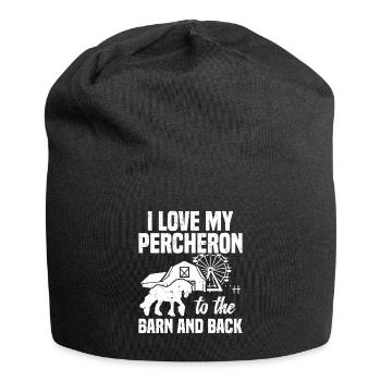 Ich Liebe Meinen Percheron An Die Scheune Und - Jersey-Beanie - Schwarz - Vorne