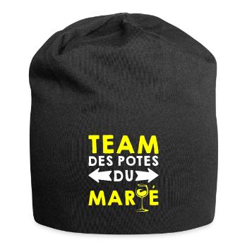 TEAM DES POTES DU MARIÉ EVG FUTUR MARIÉ ÉQUIPE - Bonnet en jersey - noir - Devant