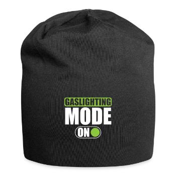 Echtes Professionelles Gaslighting - Jersey-Beanie - Schwarz - Vorne