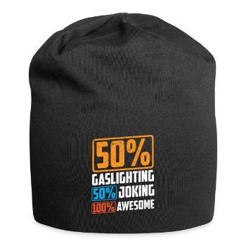 Echtes Professionelles Gaslighting - Jersey-Beanie - Schwarz - Vorne