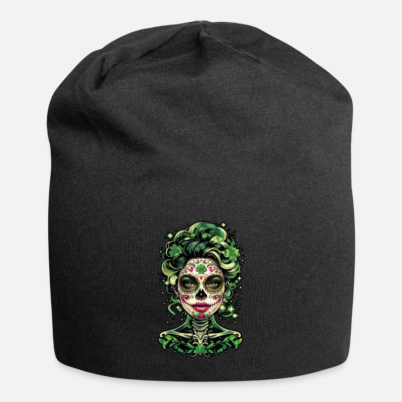 Fascinant art de la Saint-Patrick Calavera - Bonnet en jersey - noir