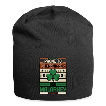 Sujet aux manigances et à la Saint-Patrick de Malarkey - Bonnet en jersey - noir - Devant