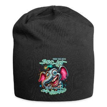 Wenn ihr mich sucht, ich bin am Rande des Wahnsinn - Jersey-Beanie - Schwarz - Vorne