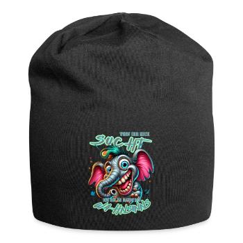 Wenn ihr mich sucht, ich bin am Rande des Wahnsinn - Jersey-Beanie - Schwarz - Vorne