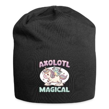 Cute Axolotl Unicorn Axolotl Magical - Jersey-Beanie - Schwarz - Vorne