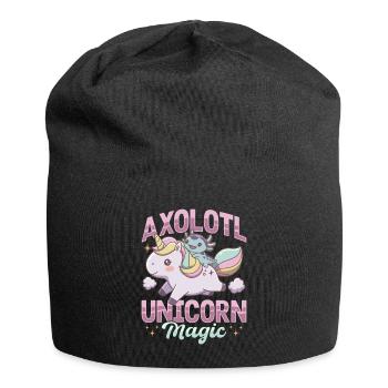 Cute Axolotl Unicorn Axolotl Unicorn Magic - Jersey Beanie - black - Front