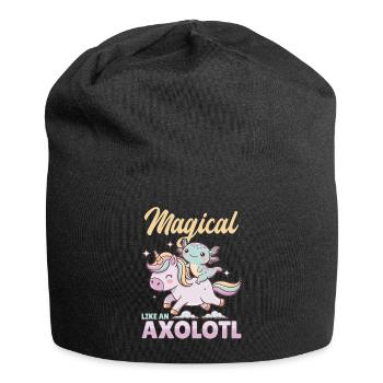 Cute Axolotl Unicorn Magical Like an Axolotl - Jersey-Beanie - Schwarz - Vorne