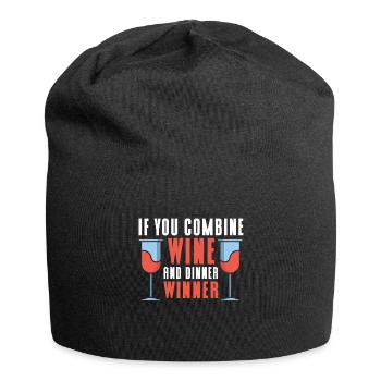 Wine Tasting Funny Wine Lover - Jersey-Beanie - Schwarz - Vorne