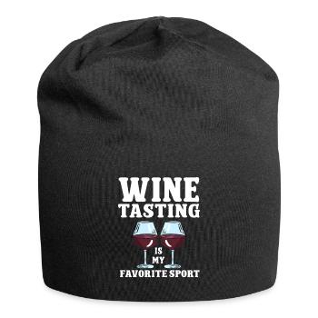 Wine Tasting Funny Wine Lover - Jersey-Beanie - Schwarz - Vorne