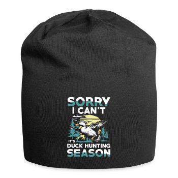Duck hunters shoot heavier loads flag - Jersey Beanie - black - Front