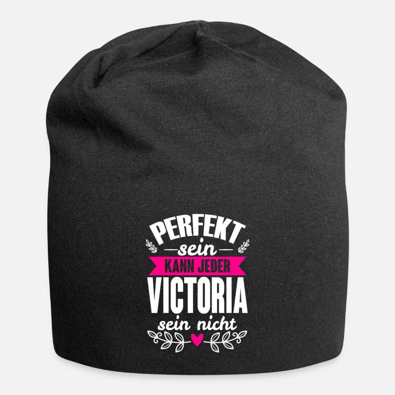 Victoria - Perfekt Sein Kann Jeder Victoria Nicht - Jersey-Beanie - Schwarz