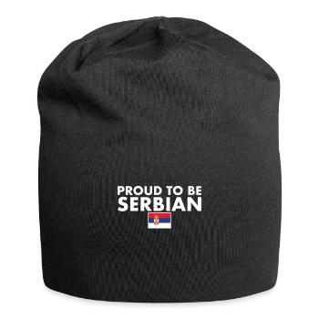 Fier d’être serbe Serbie Drapeau serbe Serbie - Bonnet en jersey - noir - Devant