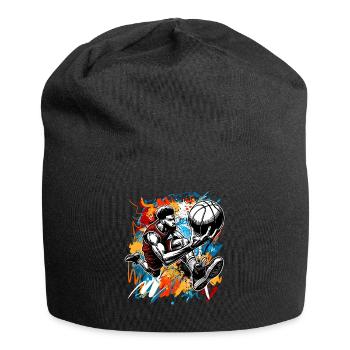 Basketball Basketballer - Jersey-Beanie - Schwarz - Vorne