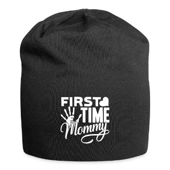 Mother's Day First Time Mommy - Jersey Beanie - black - Front