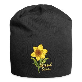 Gesegnete Ostara Narzisse Frühling Blumenpracht - Jersey-Beanie - Schwarz - Vorne