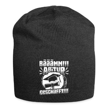 ABITUR GESCHAFFT!! Abi Geschafft Lustiges - Jersey-Beanie - Anthrazit - Vorne