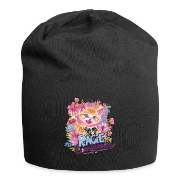 Cat Rage Consumes Me Humor Meme - Jersey Beanie - black - Front