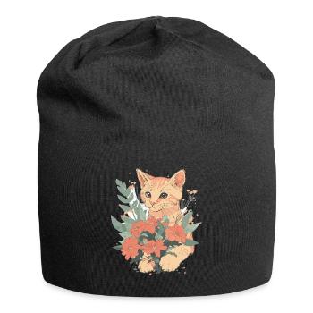 Cat Rage Consumes Me Humor Meme - Jersey Beanie - black - Front