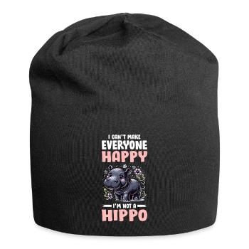Nilpferd - Jersey-Beanie - Schwarz - Vorne