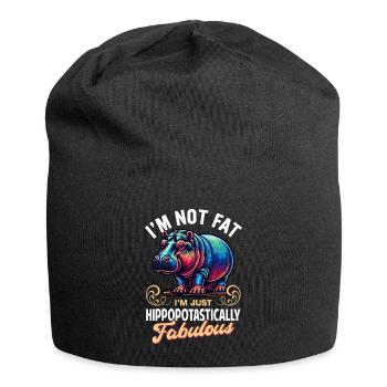 Nilpferd - Jersey-Beanie - Schwarz - Vorne