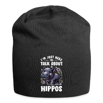 Nilpferd - Jersey-Beanie - Schwarz - Vorne