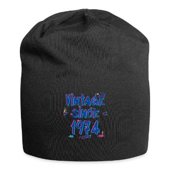 Vintage Since 1974 Hip-Hop Graffiti Glitch 51st - Jersey Beanie - black - Front