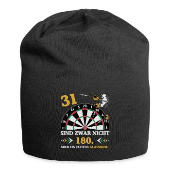 Darts 31 sind zwar nicht 180 Geburtstag Dart - Jersey-Beanie - Schwarz - Vorne