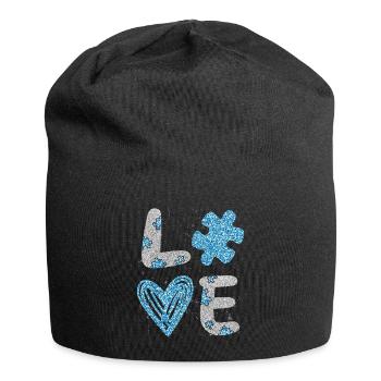 Autismus - Jersey-Beanie - Schwarz - Vorne