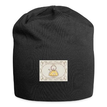 Théière Florale Vintage Illustration Flora Vintage - Bonnet en jersey - noir - Devant