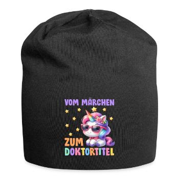 Dissertation VOM MÄRCHEN ZUM DOKTORTITEL Lustig - Jersey-Beanie - Schwarz - Vorne
