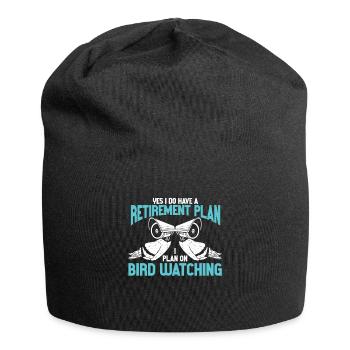 Observation des oiseaux Mignon Amoureux des oiseaux - Bonnet en jersey - noir - Devant