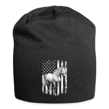 Ich Liebe Meinen Percheron An Die Scheune Und - Jersey-Beanie - Schwarz - Vorne