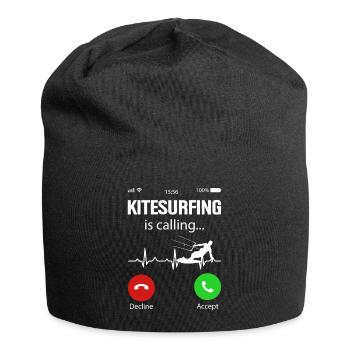Kitesurfer Kiteboard Kitesurfing Kitesurf - Jersey Beanie - black - Front