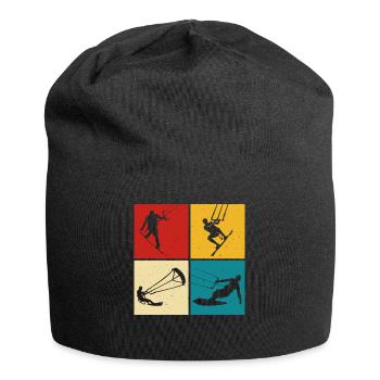 Kitesurfer Kiteboard Kitesurfing Kitesurf - Jersey Beanie - black - Front