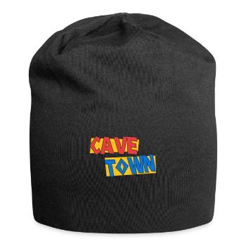 Conception de lettrage Cave Town pour les fans et - Bonnet en jersey - noir - Devant
