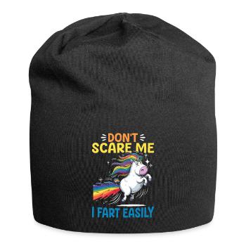 Mignons arcs-en-ciel de licorne qui pètent - Bonnet en jersey - noir - Devant