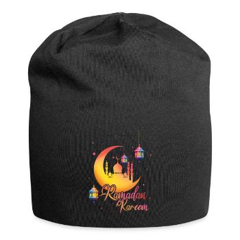 Ramadan Kareem Eid Mubarak Solennelle Clair de lune - Bonnet en jersey - noir - Devant