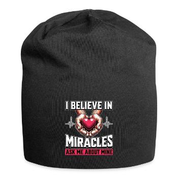 Chirurgie de transplantation Je crois aux miracles Médical - Bonnet en jersey - noir - Devant