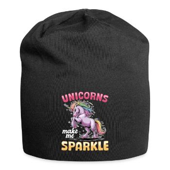 Cute Mid-Dab Unicorn Rainbows - Jersey-Beanie - Schwarz - Vorne