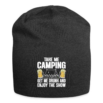 Camping Campfire Camper - Jersey Beanie - charcoal grey - Front